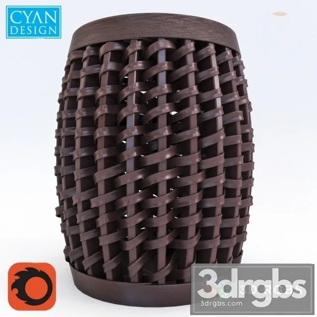 Woven Sienna Stool 3D Model Download