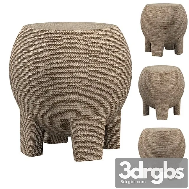 Wrapped Rope Bulb Stool Table 3D Model Download Wrapped Rope Bulb Stool Table 3D Model Download