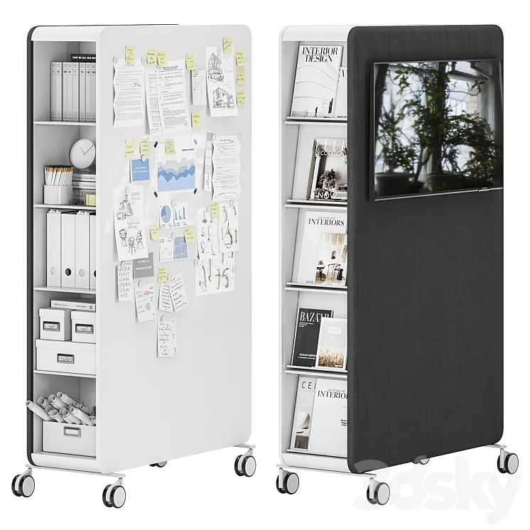 Writable and sound-absorbing wall sections Cascando Pillow Space 3D Model Free Download