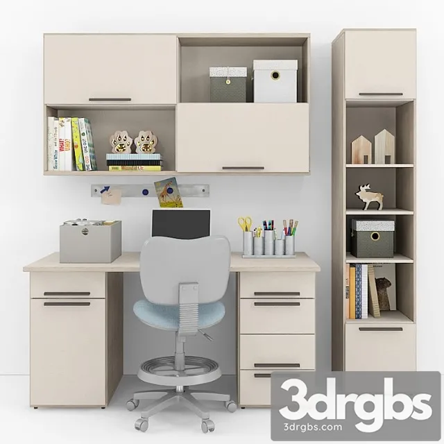 Writing desk and decor for a child 8 3D Model Download Writing desk and decor for a child 8 3D Model Download