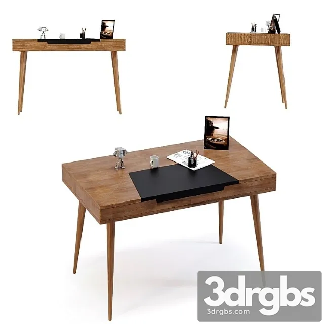 Writing desk happy stay 2 3D Model Download Writing desk happy stay 2 3D Model Download
