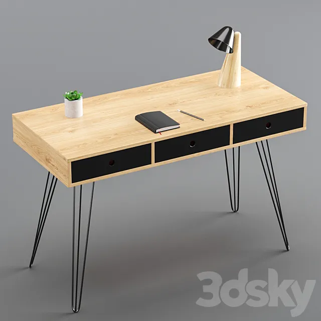 Writing desk La Redoute Biface 3D Model