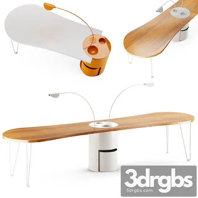 Writing desk zalf boog 2 3D Model Download