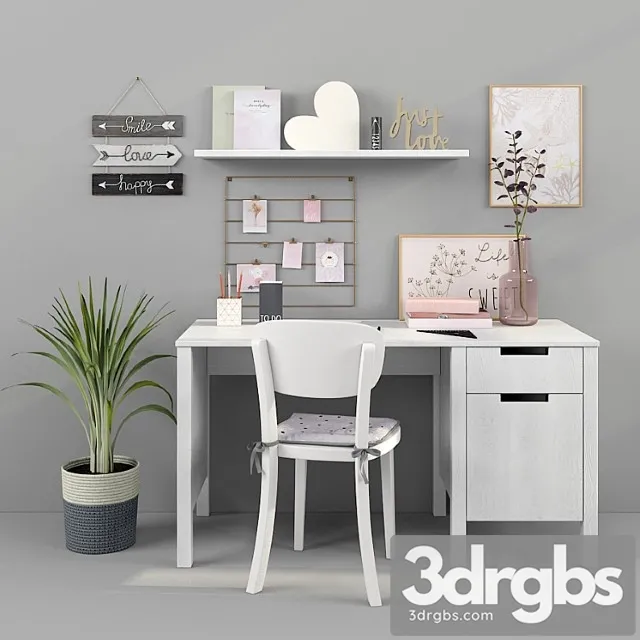 Writing table and decor for a nursery 15 3D Model Download Writing table and decor for a nursery 15 3D Model Download