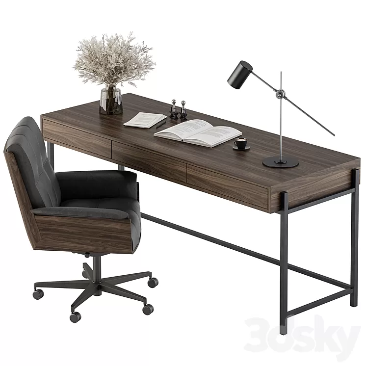 Writing Table – Office Furniture 422 3D Model Free Download