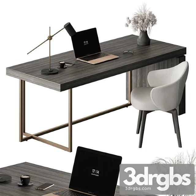 Writing Table Office Furniture 448 3D Model Download