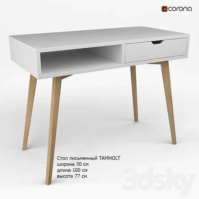 Writing table TAMHOLT from Jysk 3DModel - 3DSKY Decor Helper