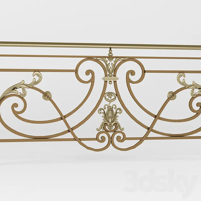 Wrought fence 3D Model Wrought fence 3D Model