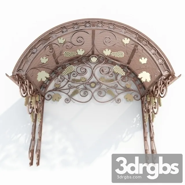 Wrought Iron Awning 3D Model Download Wrought Iron Awning 3D Model Download