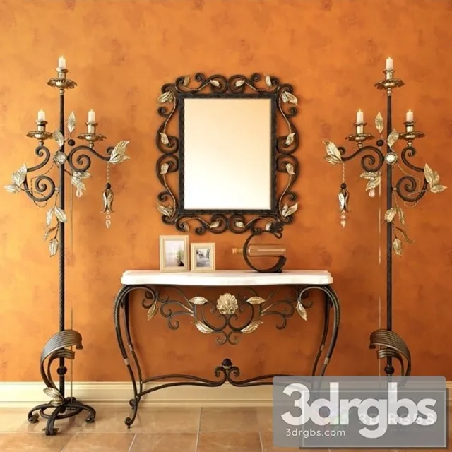 Wrought Iron Console 3D Model Download Wrought Iron Console 3D Model Download