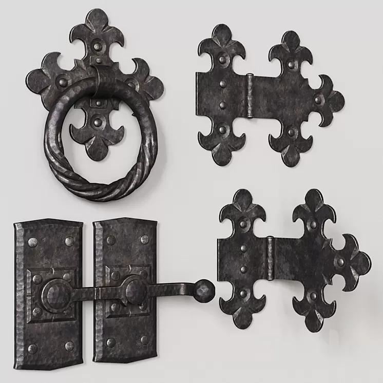 Wrought iron door elements 3D Model