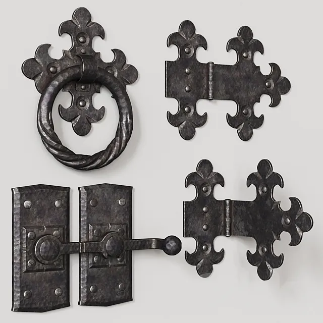Wrought iron door elements 3DModel
