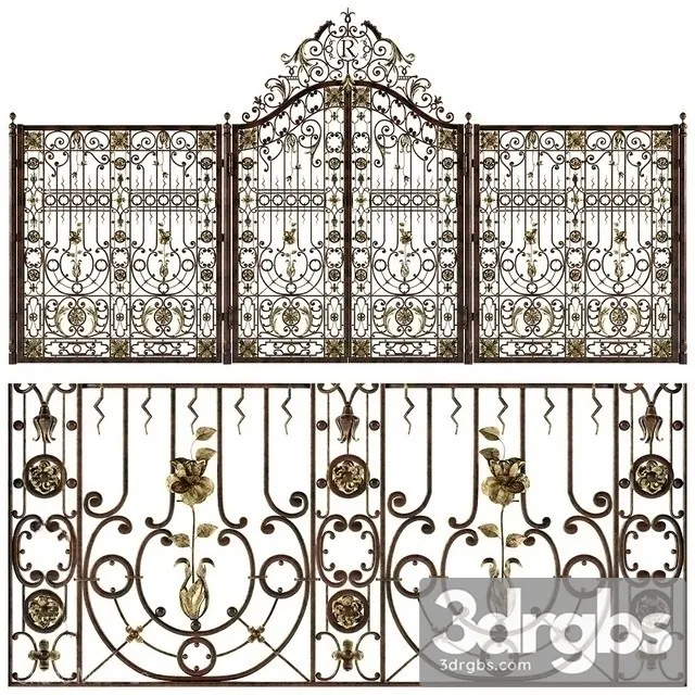 Wrought Iron Gates 3D Model Download Wrought Iron Gates 3D Model Download