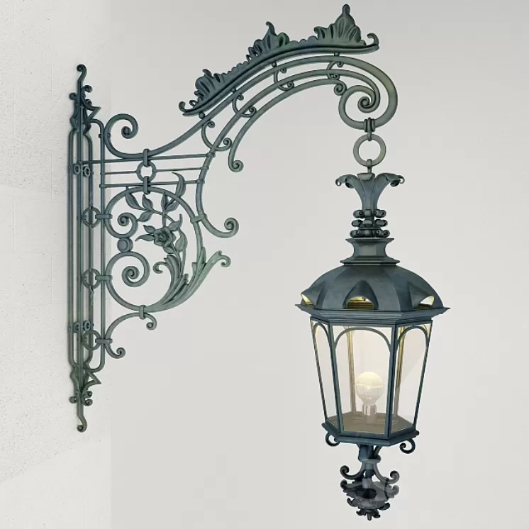 Wrought iron Wall Lamp 3D Model
