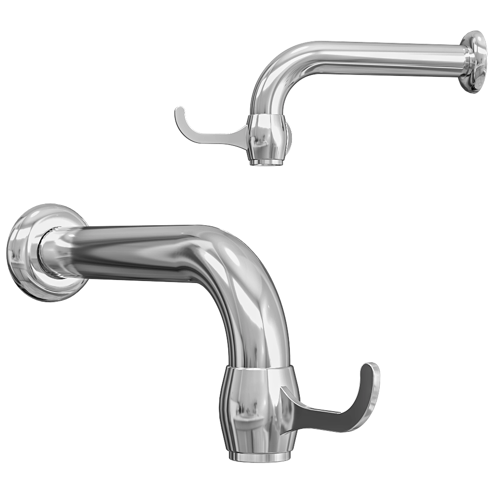 WuduMate – Wall faucet Quarter TurnTap with wristblade 3D Model