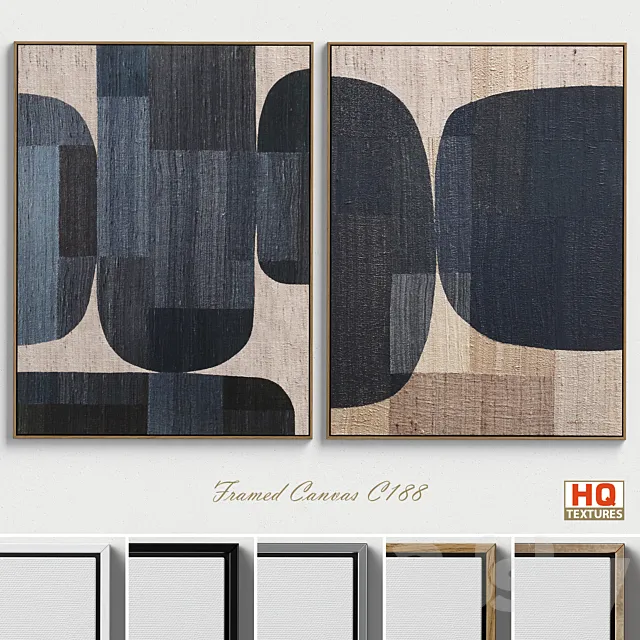 X + l Handwoven Stitched Wall Art C-188 3D Model