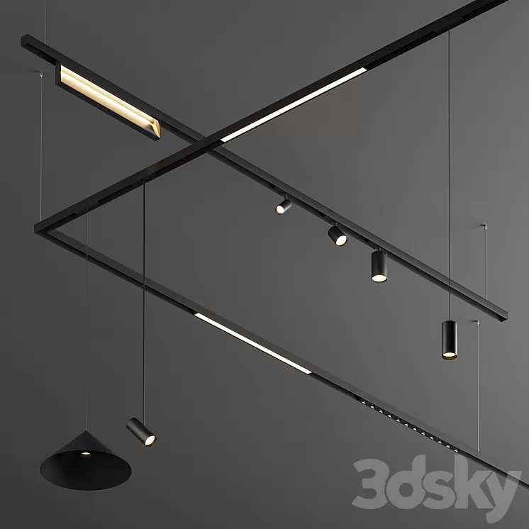 Xal Move It 25 S surface / suspended system 3D Model Xal Move It 25 S surface / suspended system 3D Model