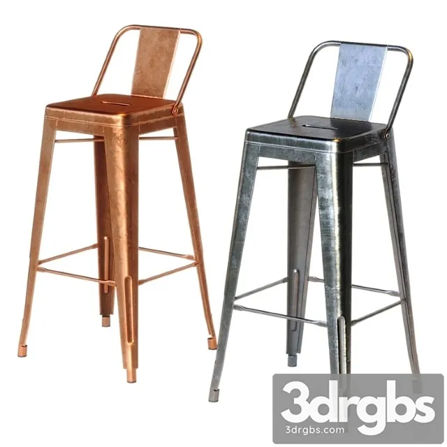 Xavier pauchard tolix style metal bar stool 2 3D Model Download Xavier pauchard tolix style metal bar stool 2 3D Model Download