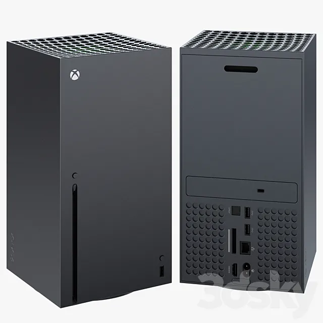 Xbox Series X Console 3D Model