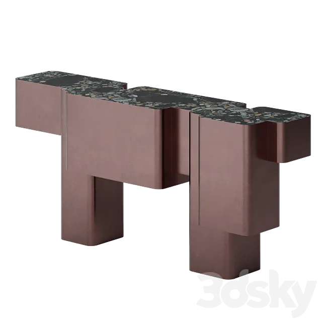 Xenolith Console by Kelly Wearstler 3D Model Xenolith Console by Kelly Wearstler 3D Model