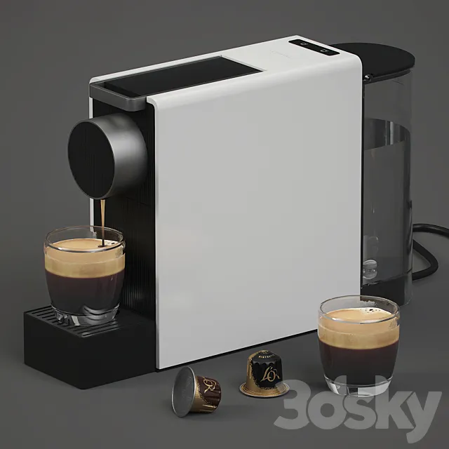 Xiaomi SCISHARE Capsule Coffee Machine Mini 3D Model Xiaomi SCISHARE Capsule Coffee Machine Mini 3D Model