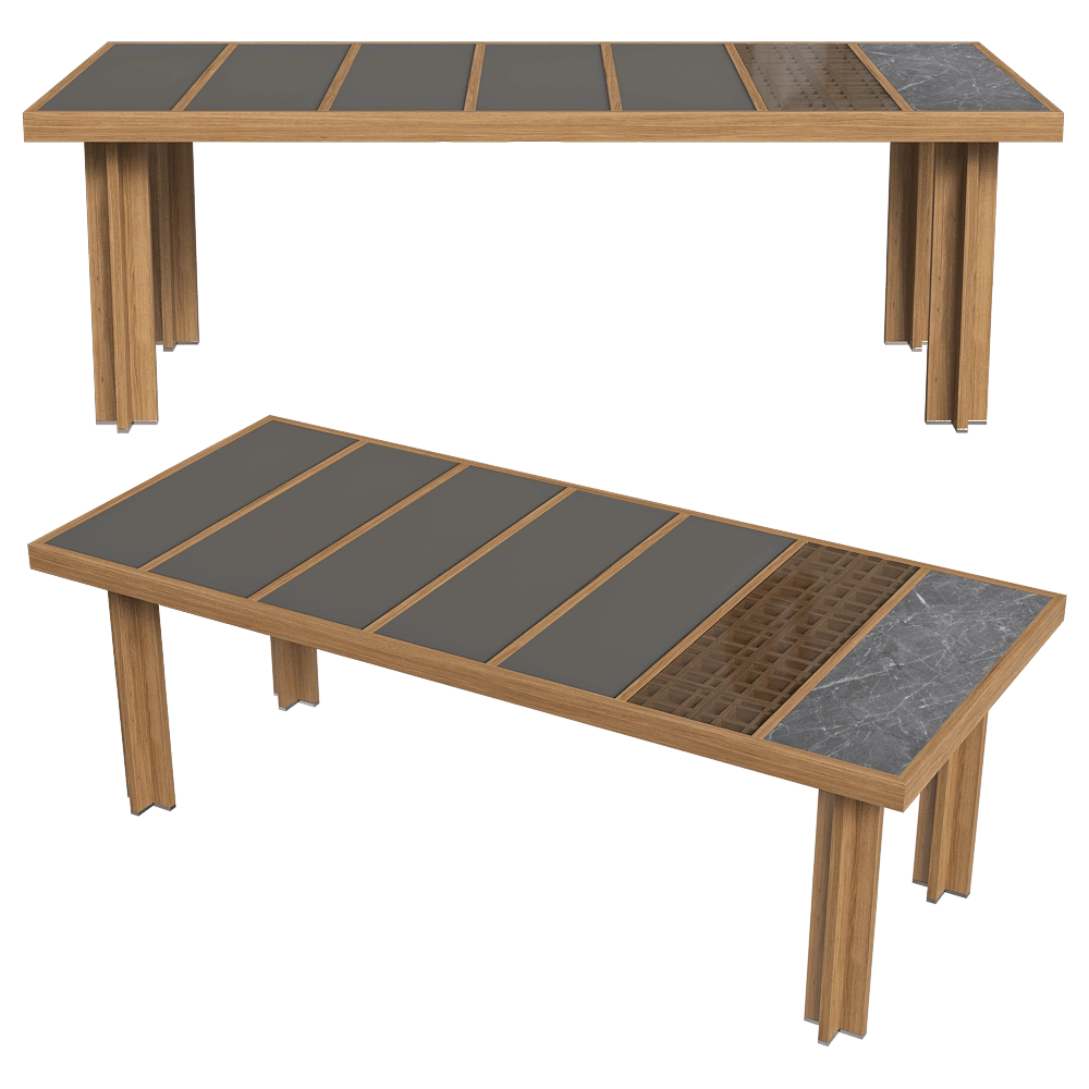 Yachtline Design – Dining table GRID GR.12.11. 3D Model