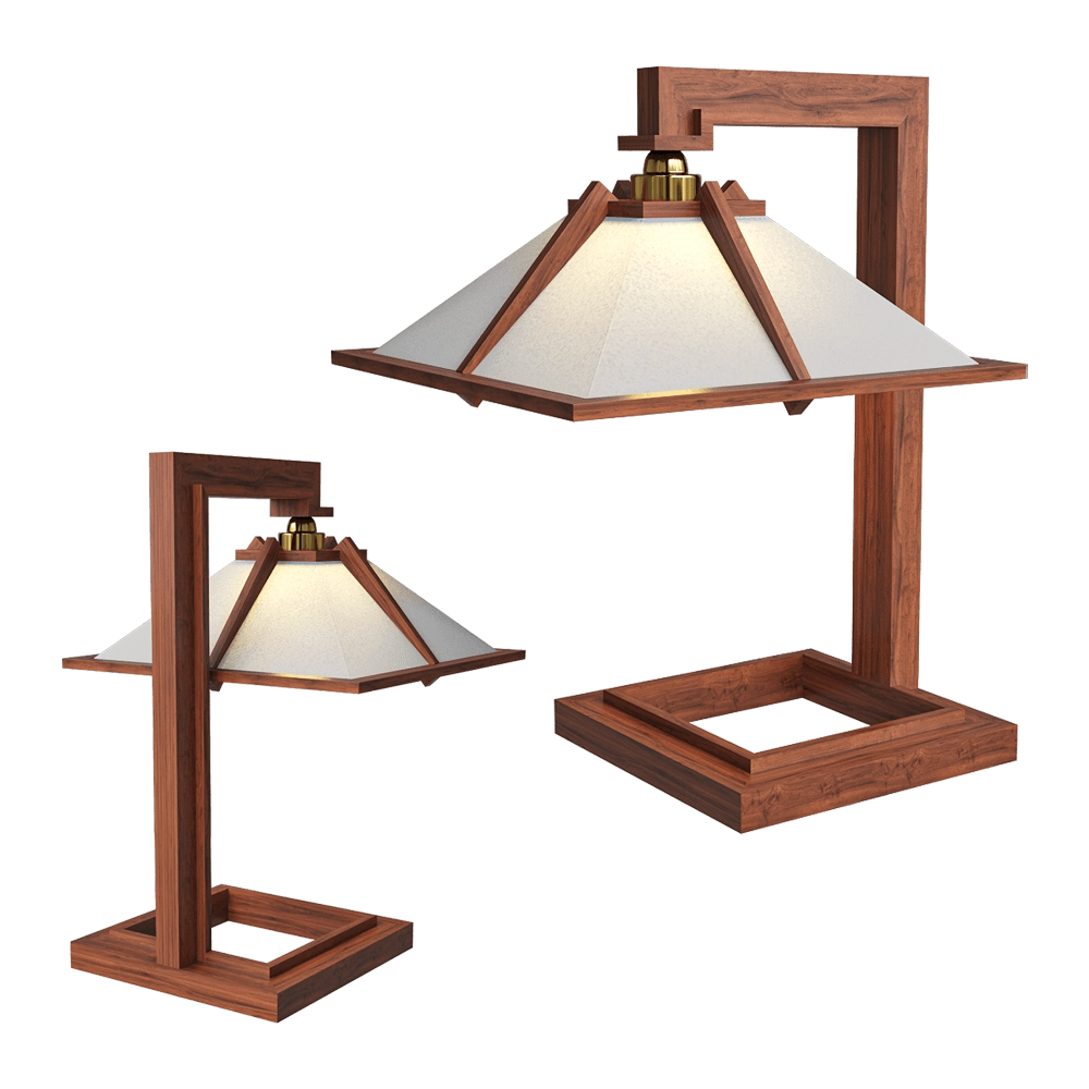 YAMAGIWA – Table lamp Taliesin 1 Walnut 3D Model YAMAGIWA – Table lamp Taliesin 1 Walnut 3D Model