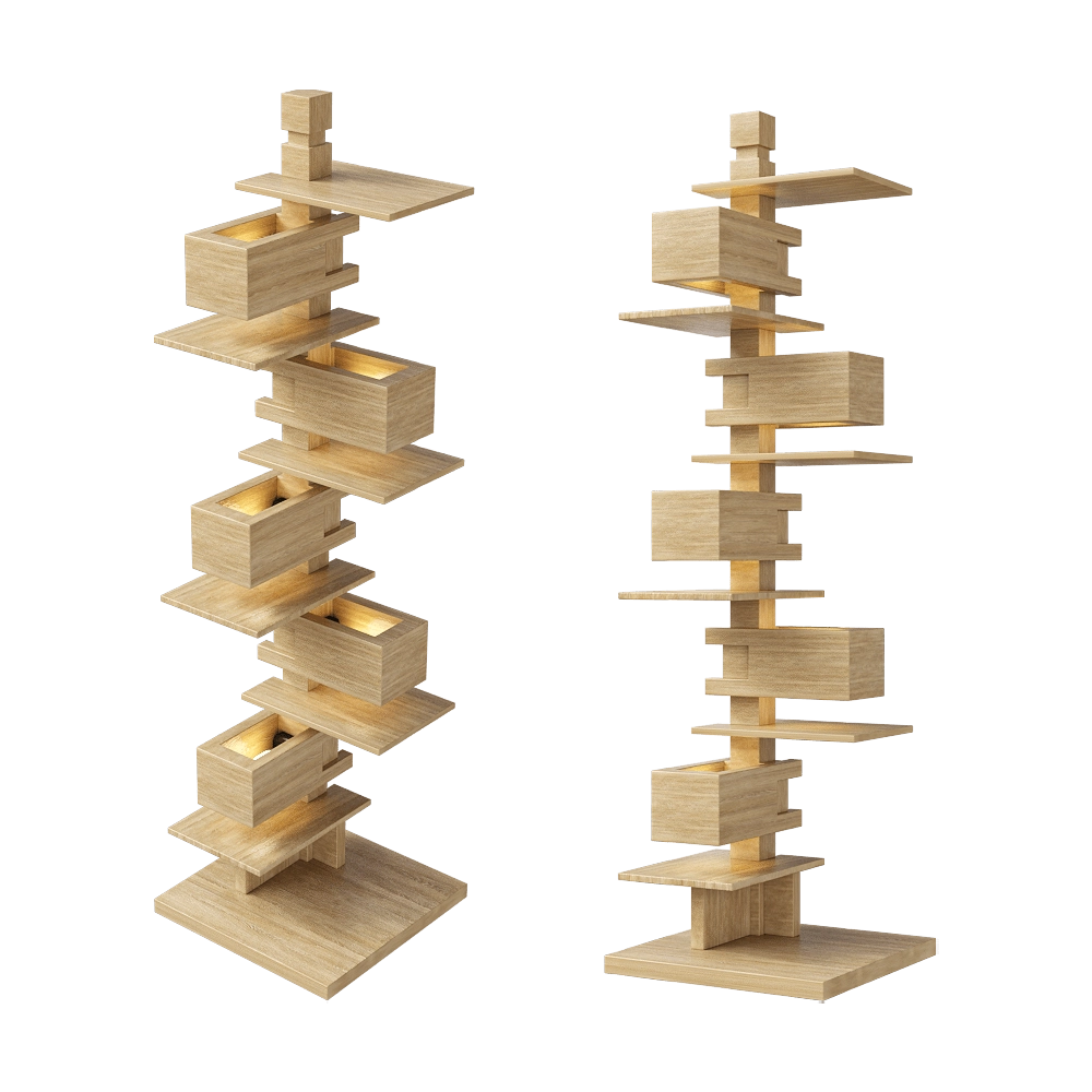 YAMAGIWA – Table lamp Taliesin 3 oak 3D Model YAMAGIWA – Table lamp Taliesin 3 oak 3D Model