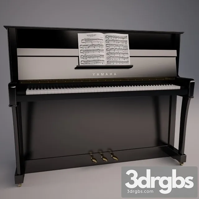 Yamaha B3 Upright Piano 3D Model Download