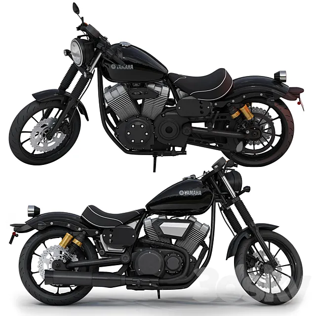 Yamaha XV950r Black 3D Model