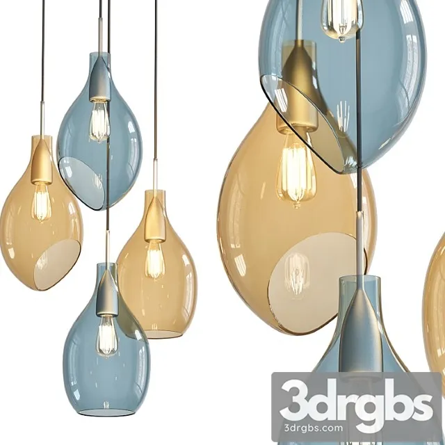 Ybfq led elegante pentant 3D Model Download