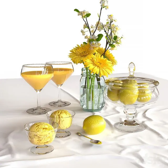 Yellow decor 3D Model