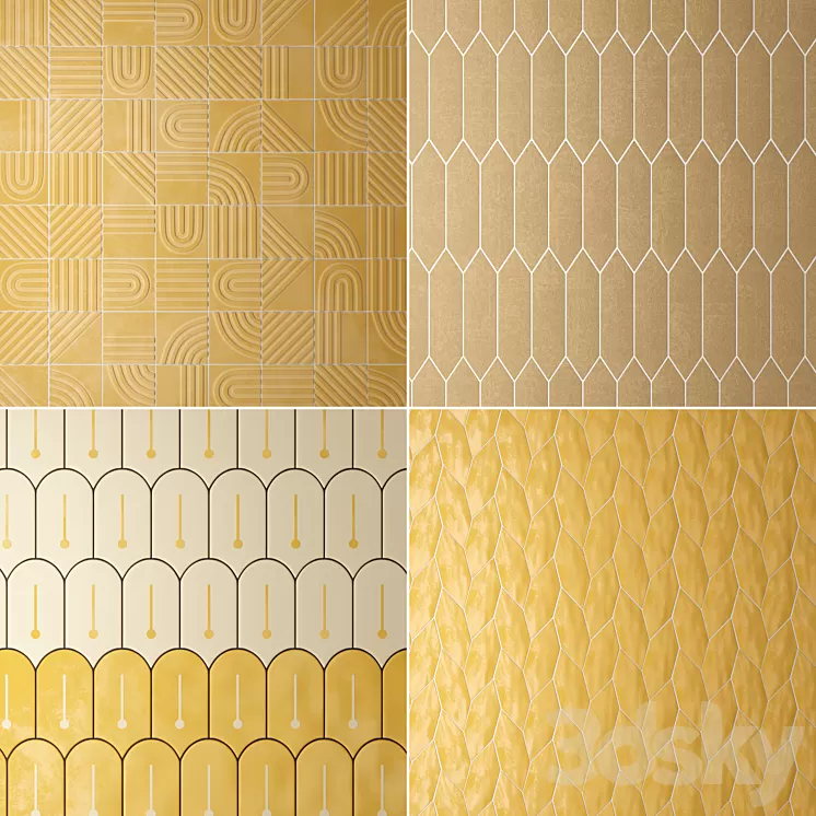 Yellow tile 3D Model