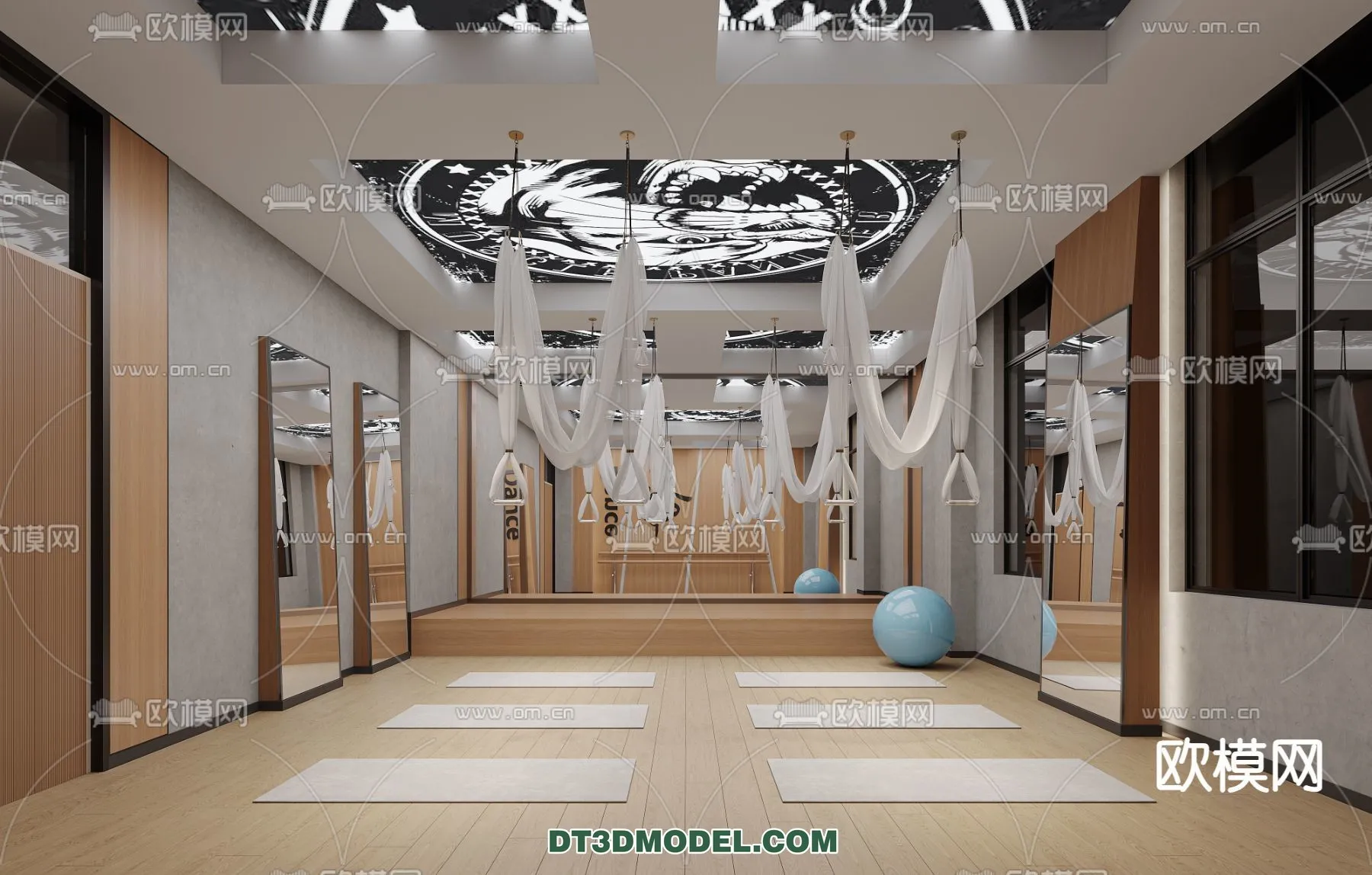 Yoga Room With Thoughtful Design - 3D Scenes - 034