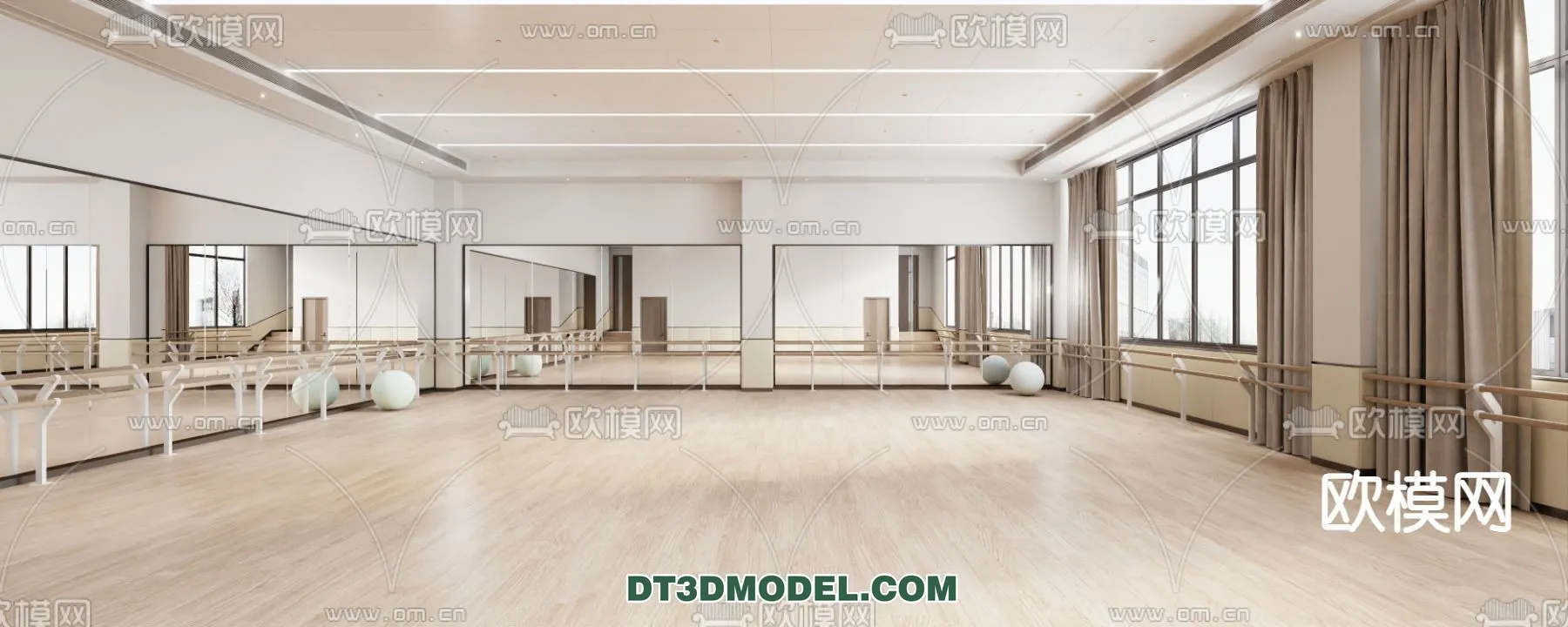 Yoga Room With Thoughtful Design - 3D Scenes - 044