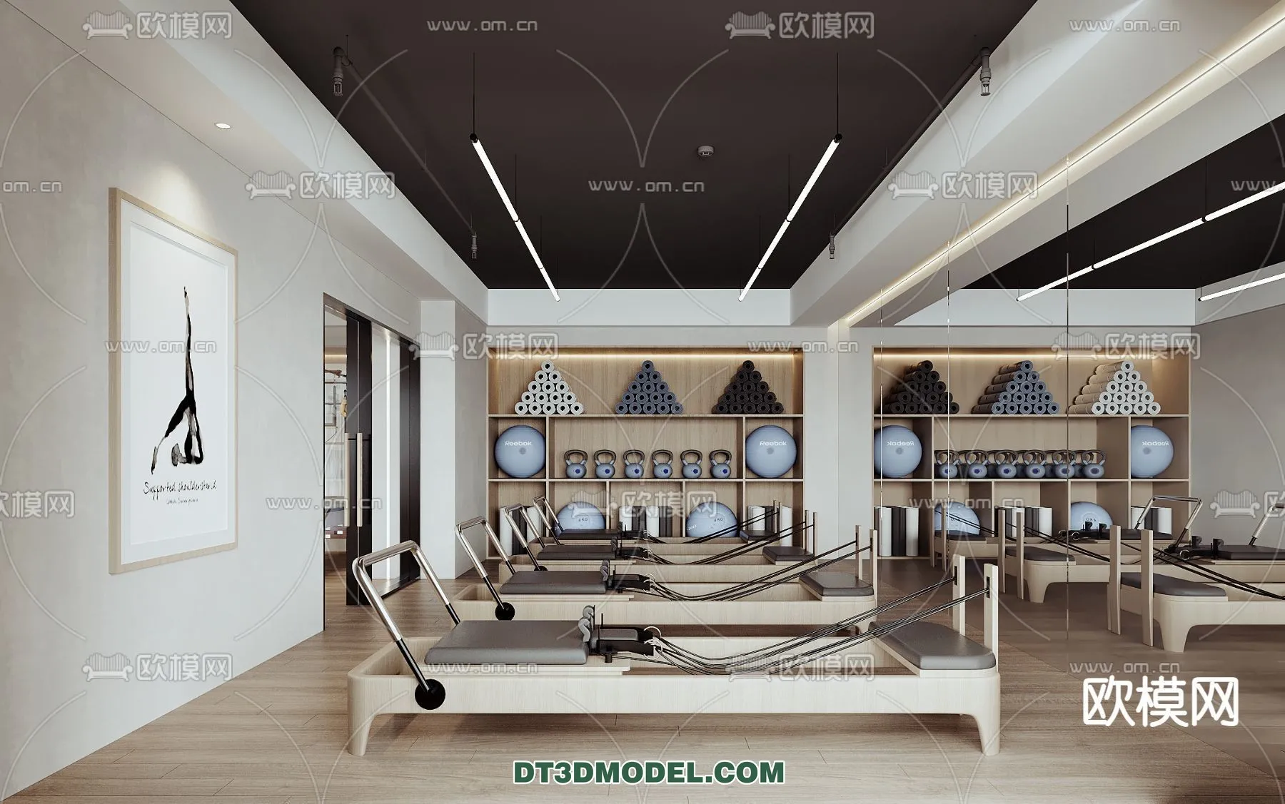 Yoga Room With Thoughtful Design - 3D Scenes - 052