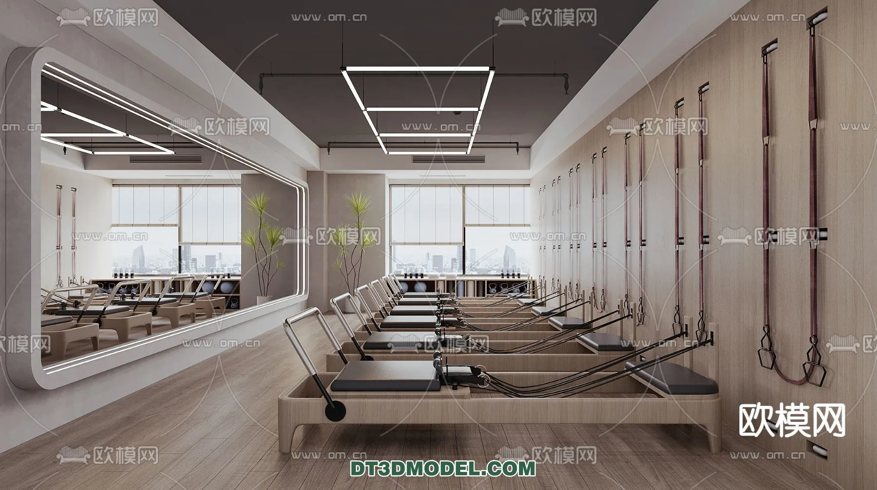 Yoga Room With Thoughtful Design - 3D Scenes - 054