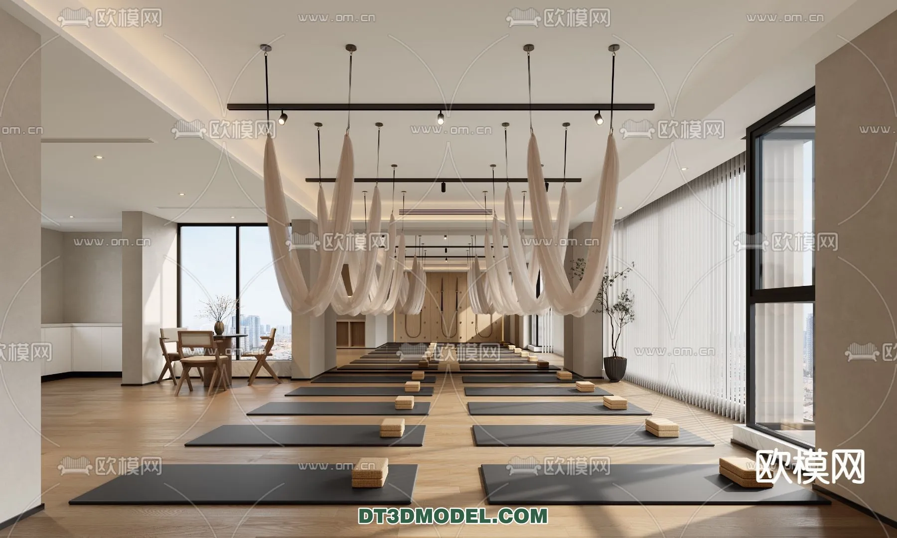 Yoga Room With Thoughtful Design - 3D Scenes - 056