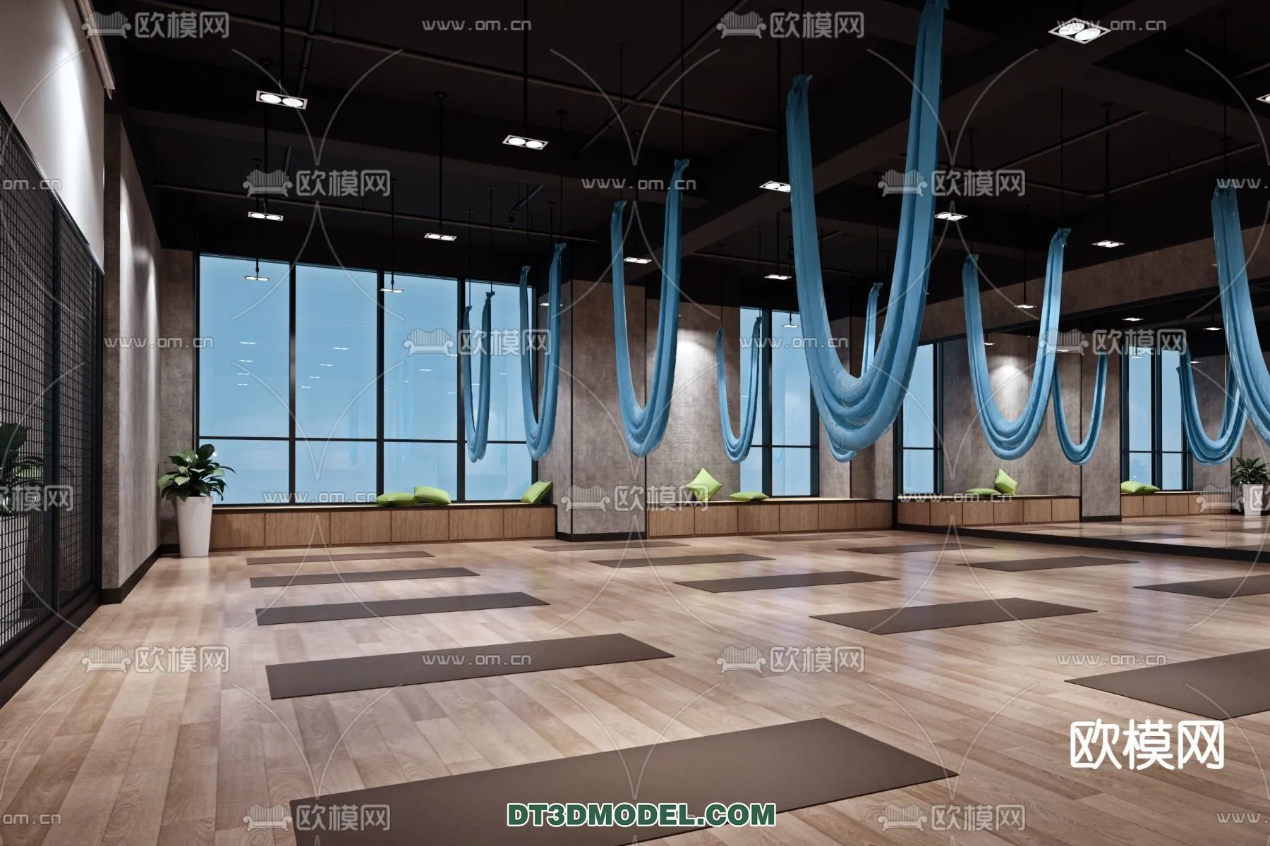 Yoga Room With Thoughtful Design - 3D Scenes - 084