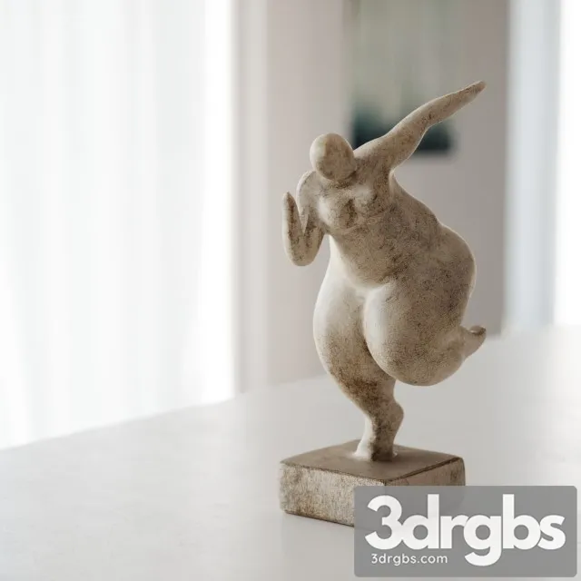 Yoga Statue 03 3D Model Download