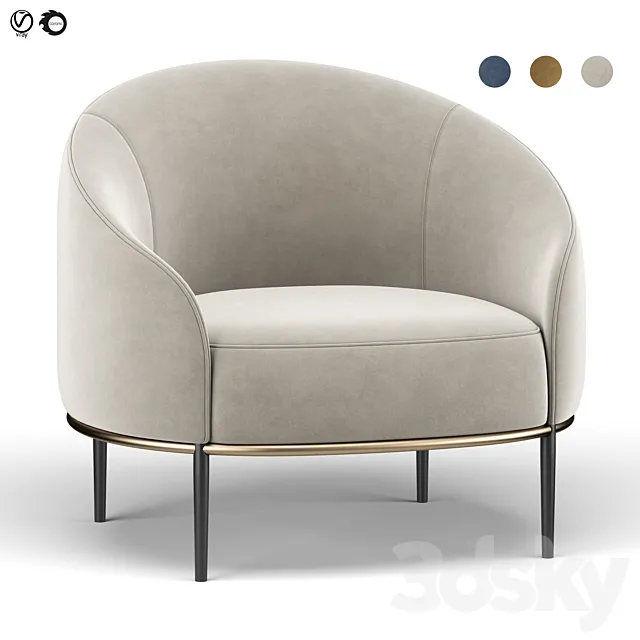 Yoisho armchair 3D Model Yoisho armchair 3D Model
