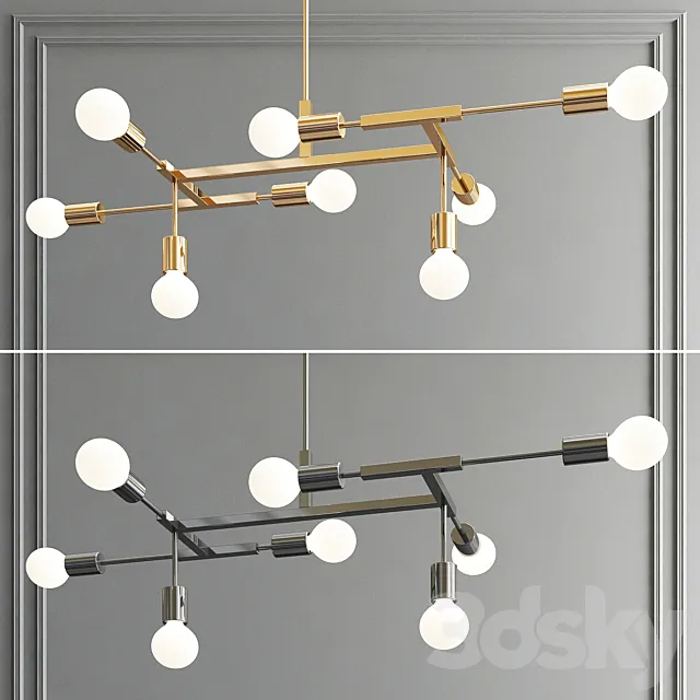 YOKA Modern Metal Pendant Light 3D Model