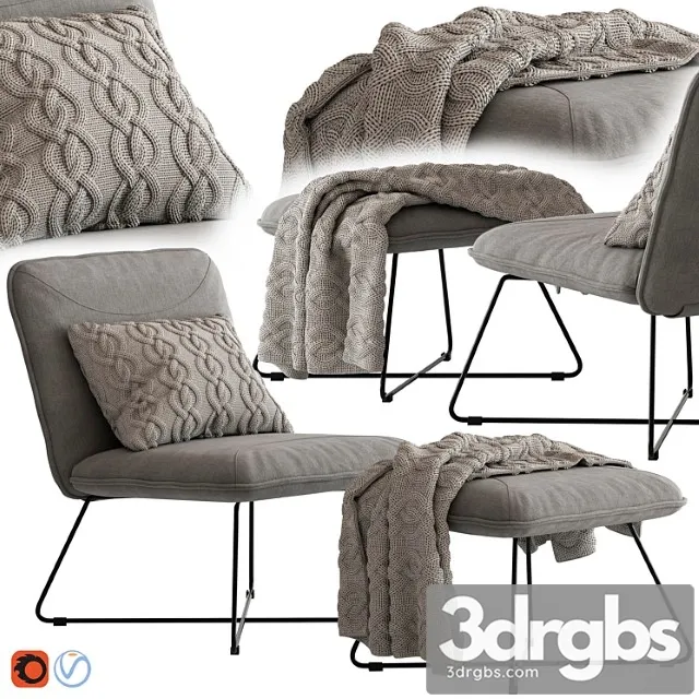 Yolanda lounge chair and ottoman 3D Model Download Yolanda lounge chair and ottoman 3D Model Download