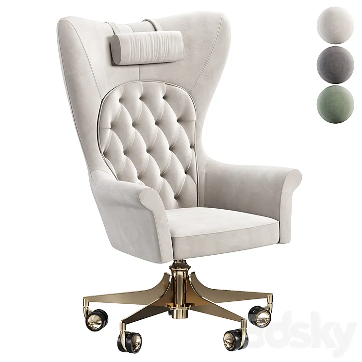 YORK SWIVEL ARMCHAIR by Visionnaire 3D Model Free Download