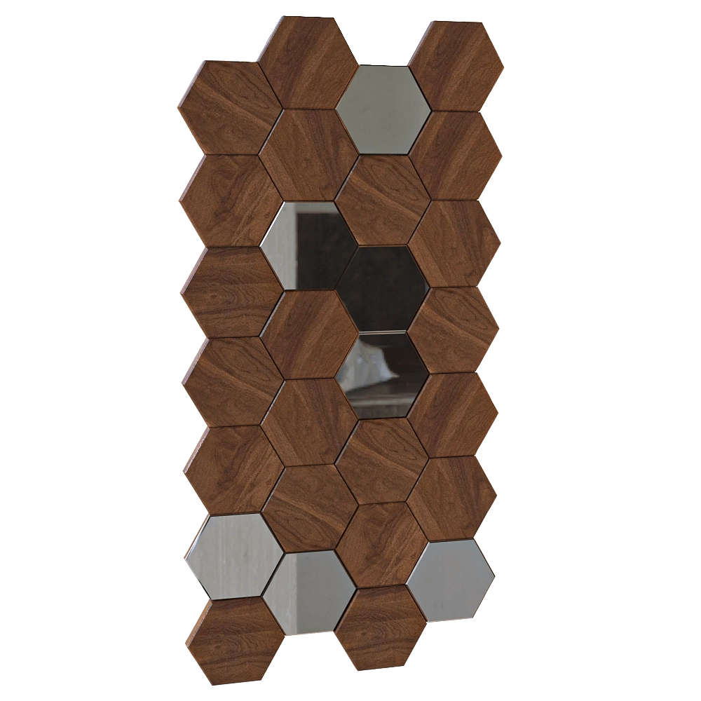 YourFoRest – Wall panel mith mirror insert Mosaic Honey 3D Model