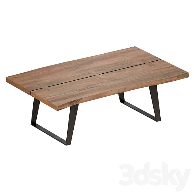 Yukon Natural Coffee Table (Crate and Barrel) 3D Model