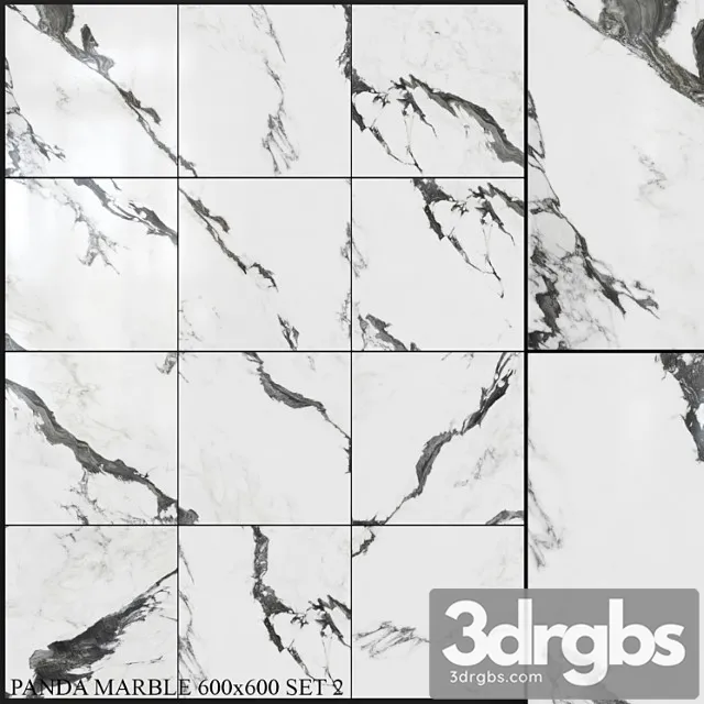 Yurtbay Ceramic Panda Marble 600×600 Set 2 3D Model Download Yurtbay Ceramic Panda Marble 600×600 Set 2 3D Model Download