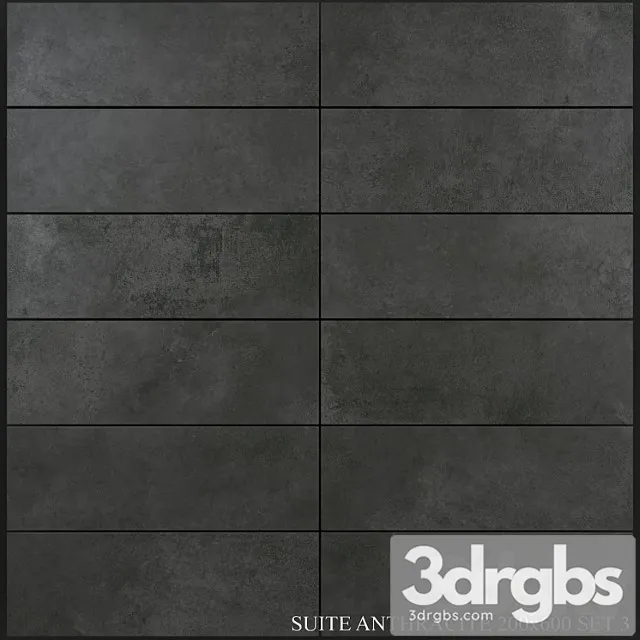 Yurtbay Ceramic Suite Anthracite 200×600 Set 3 3D Model Download Yurtbay Ceramic Suite Anthracite 200×600 Set 3 3D Model Download