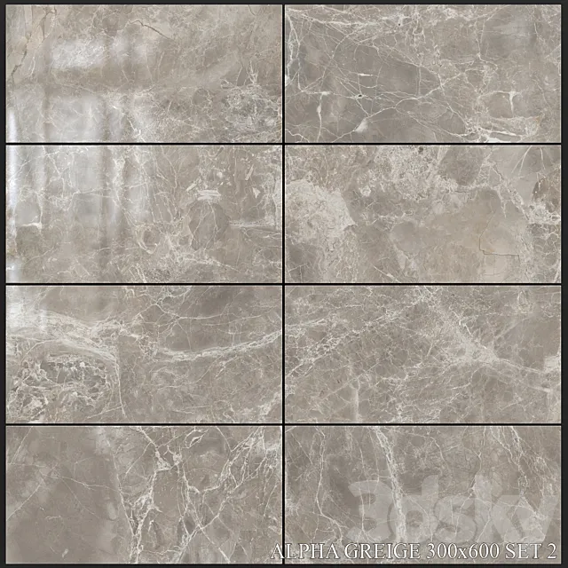 Yurtbay Seramik Alpha Greige 300×600 Set 2 3D Model