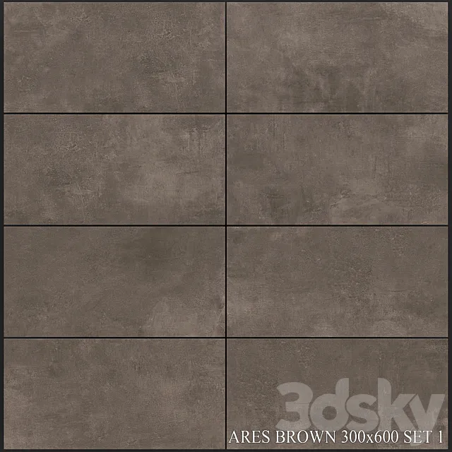 Yurtbay Seramik Ares Brown 300×600 Set 1 3D Model